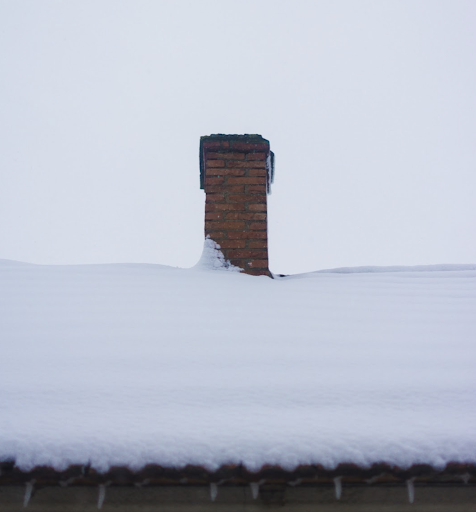 Ice and snow build up on gutters. 