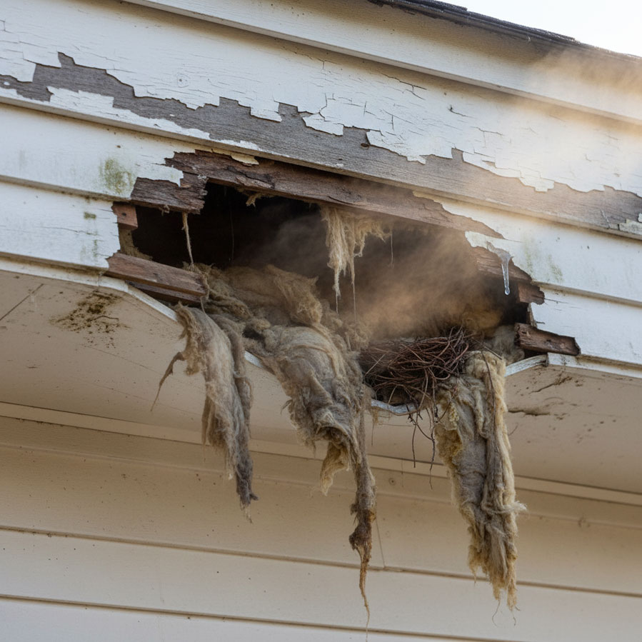 soffit fascia roof damage over time